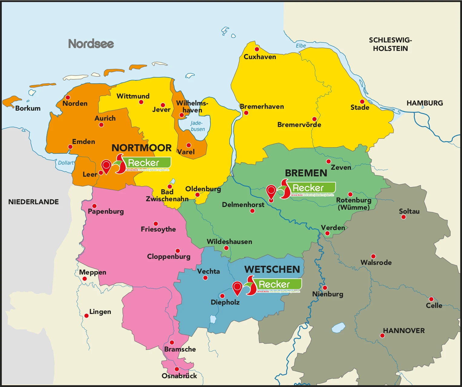 Liegergebiet nach Gebietsleitern Liegergebiet nach Gebietsleitern