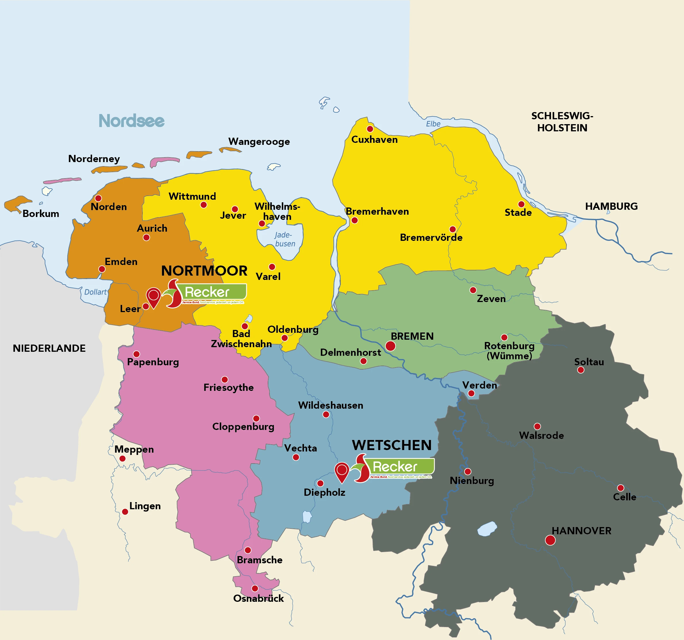 Liegergebiet nach Gebietsleitern